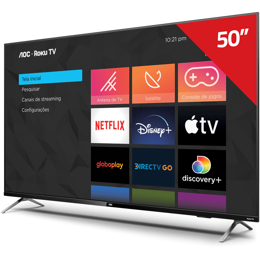 Smart TV AOC Roku TV 50" 4K - 50U6125/78G - aocstore